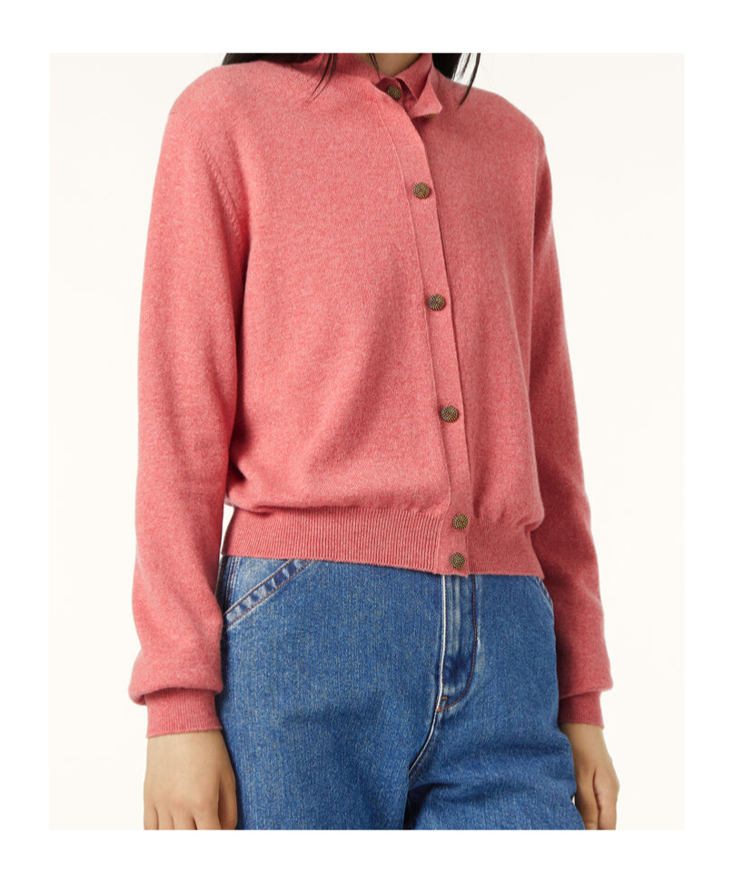 Loro Piana Long-sleeved Knitted Cardigan In Red