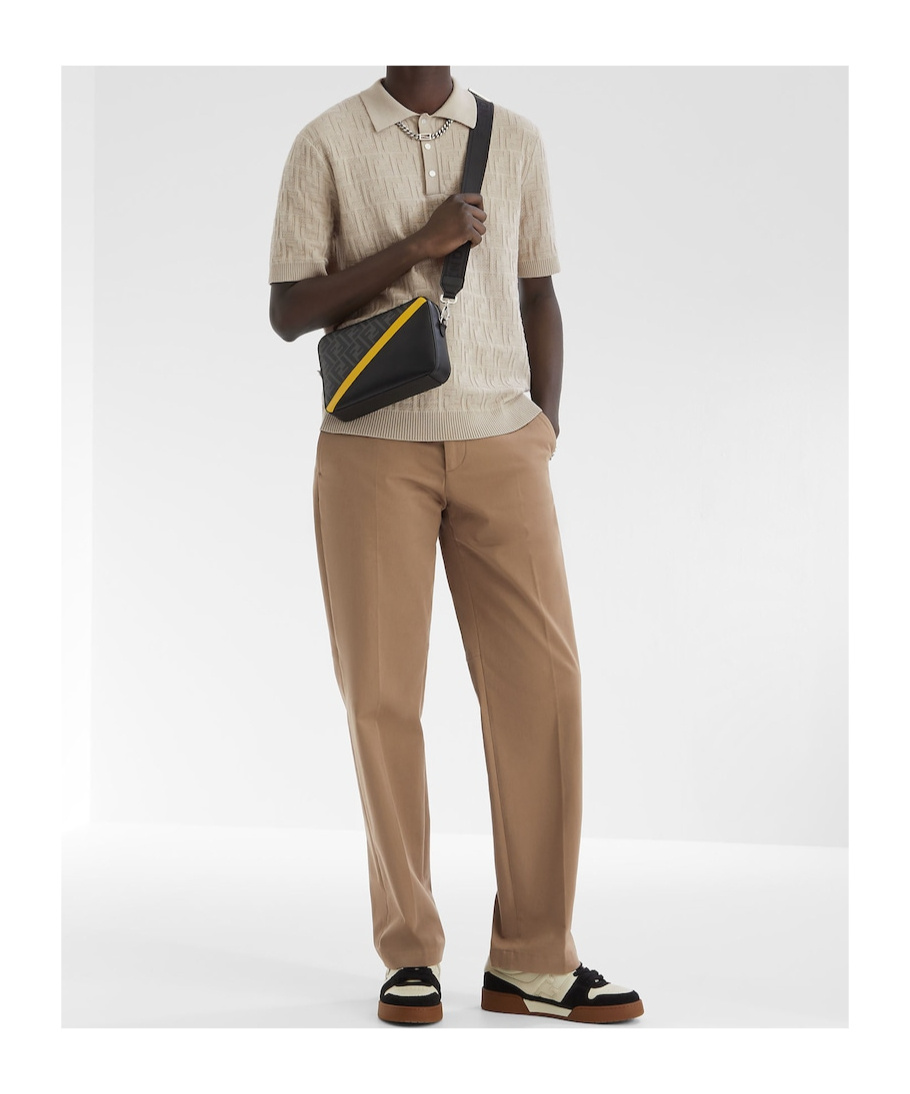 Fendi Dove Gray Gabardine Pants In Gray