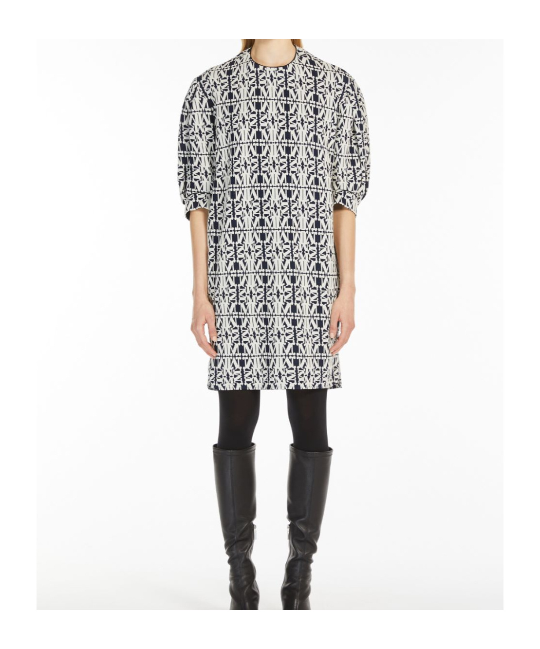 Max Mara Gustavo Mini Printed Dress In White
