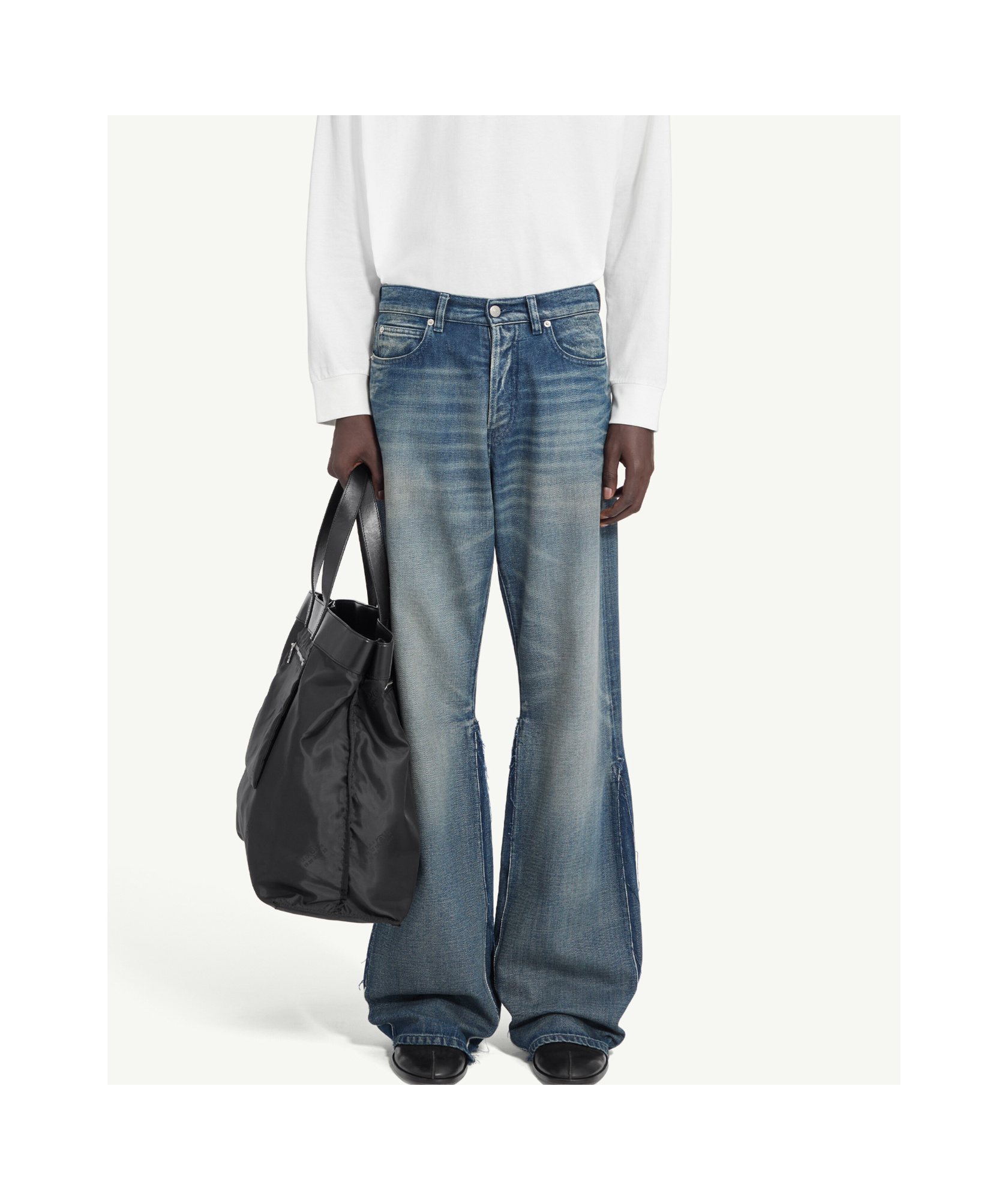 Mm6 Maison Margiela Denim Wide-leg Jeans In Blue