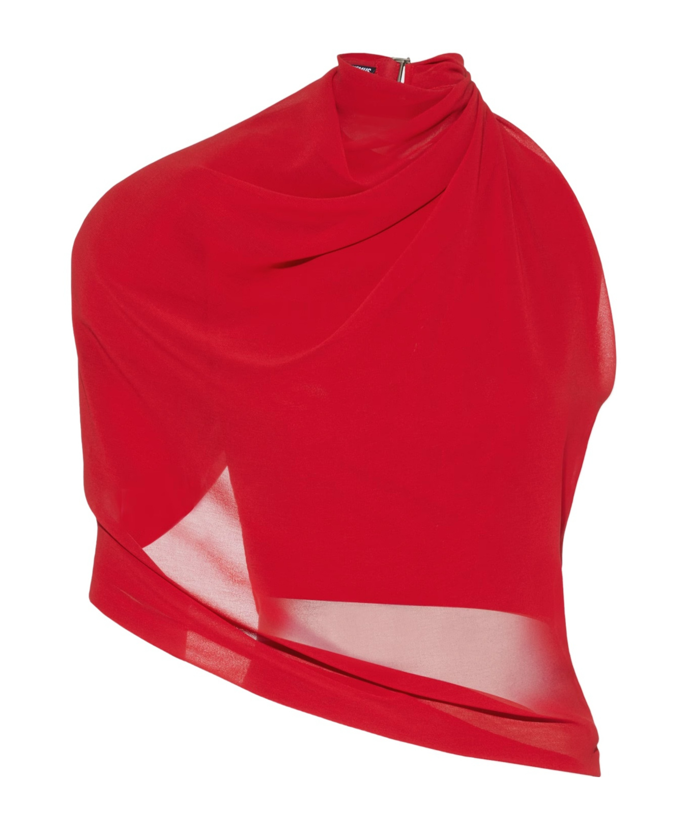 Jacquemus Asymmetric One-shoulder Top In Red
