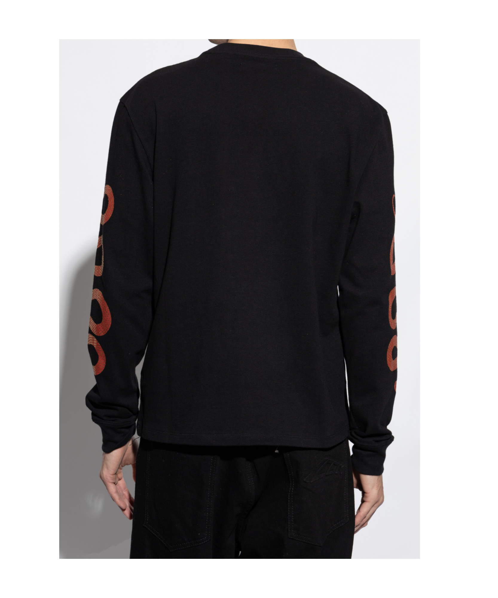 Shop Amiri Logo-print Long-sleeve T-shirt In Black