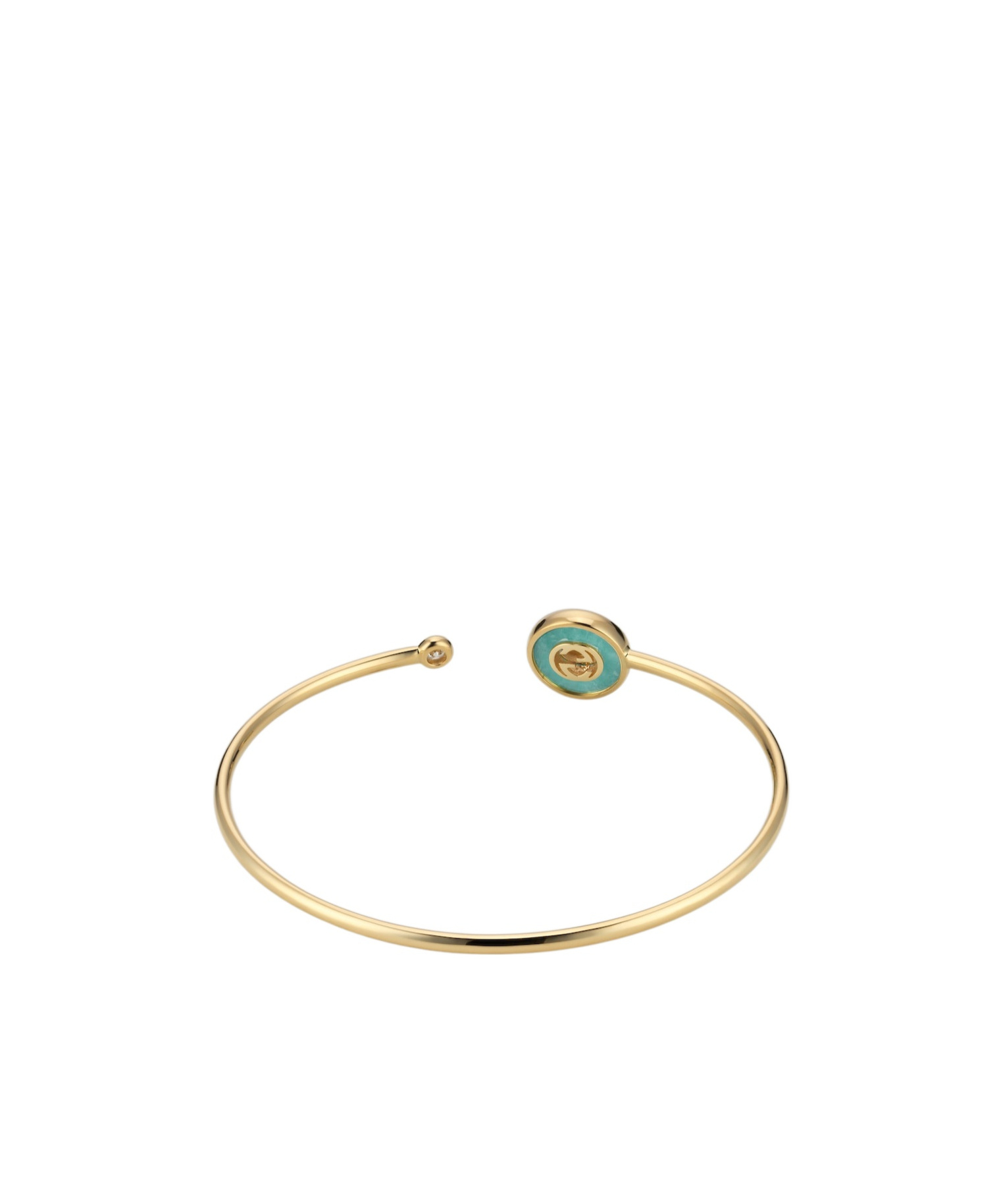 Gucci Interlocking 18k Bangle Bracelet In Gold