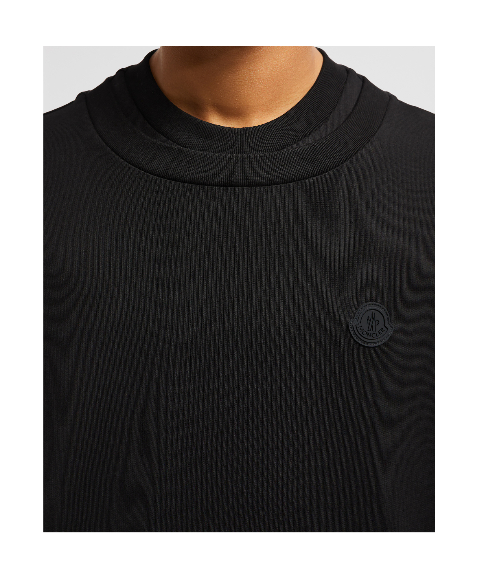 Moncler Long-sleeved Sweater In Black
