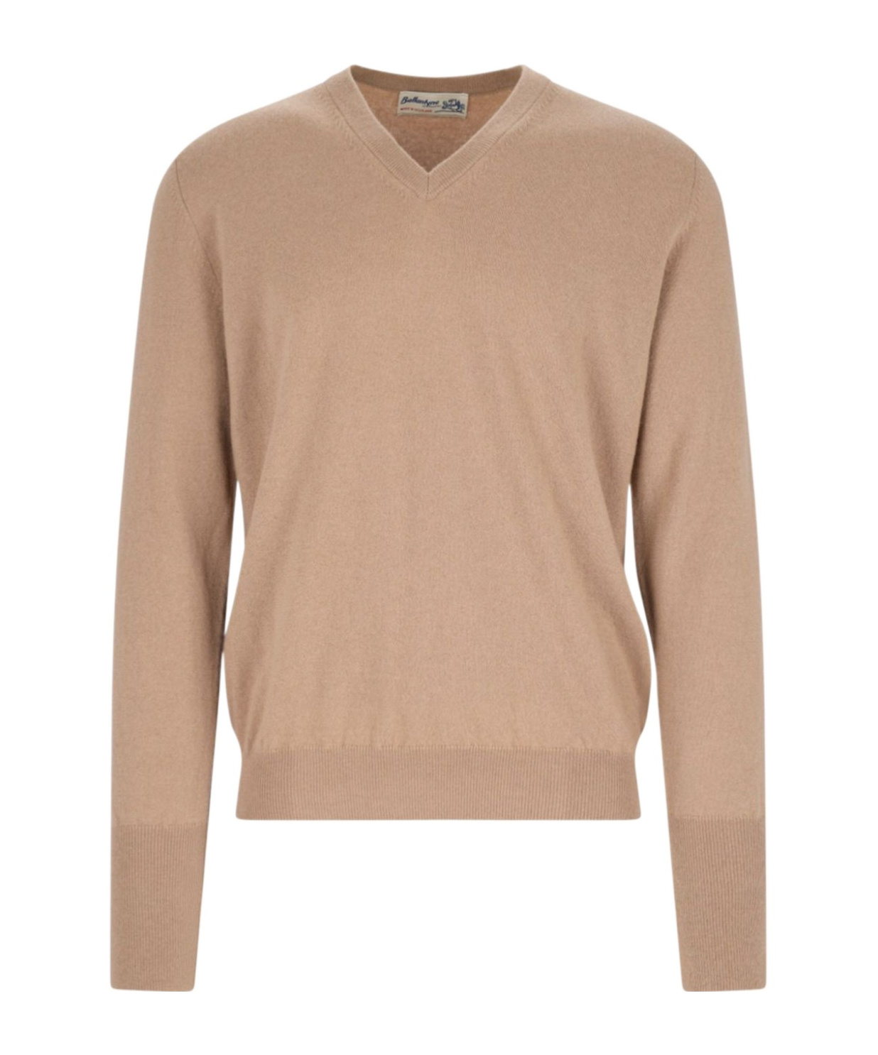 Ballantyne V Neck Pullover In Nude
