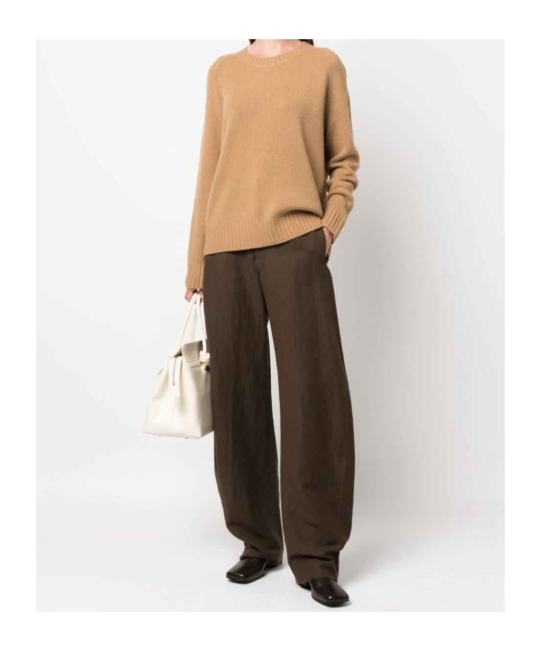 Shop Joseph Long-sleeved Sweater In Nude