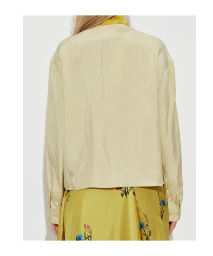 Marni Shirt With Scarf Collar In Neutral