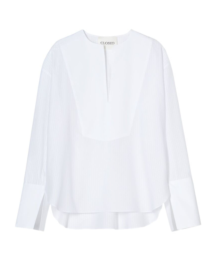 Shop Closed Striped Blouse In White