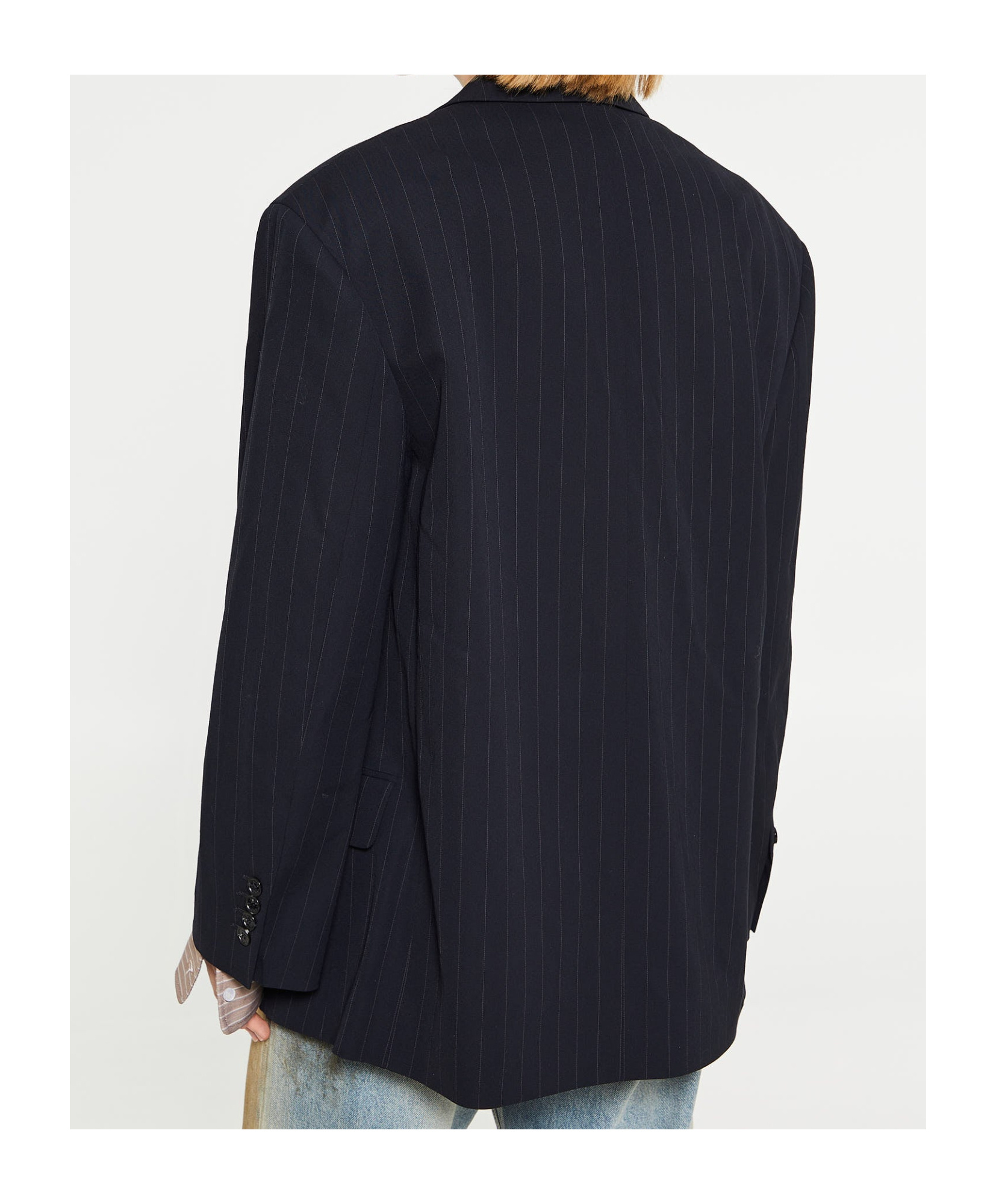 Acne Studios Long-sleeved Suit Coat In Black