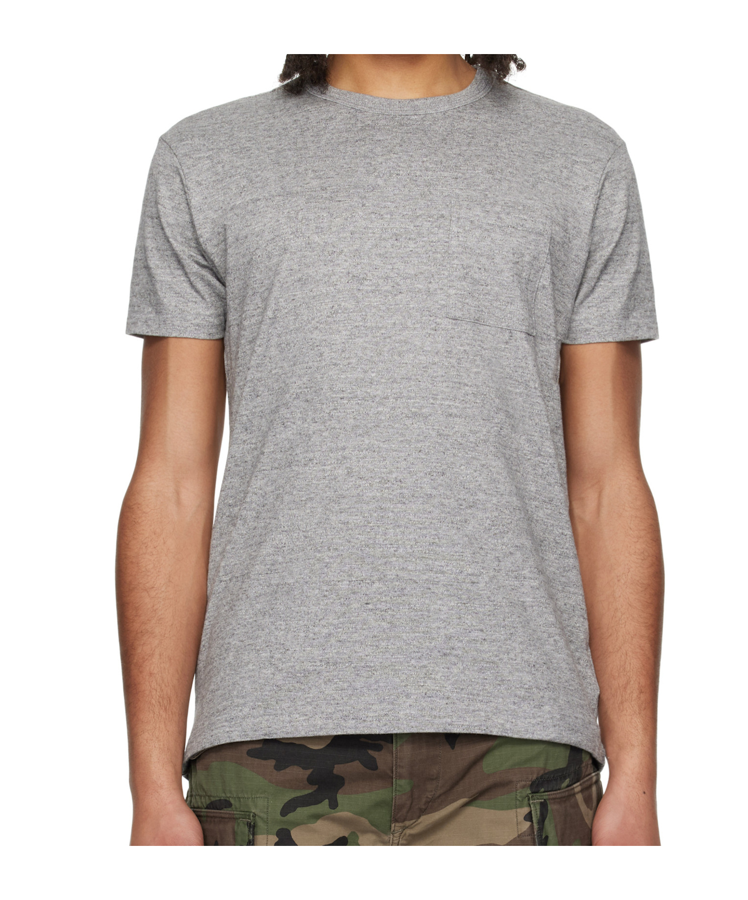 Rrl Two-pack Gray Jersey Pocket T-shirts In Gray