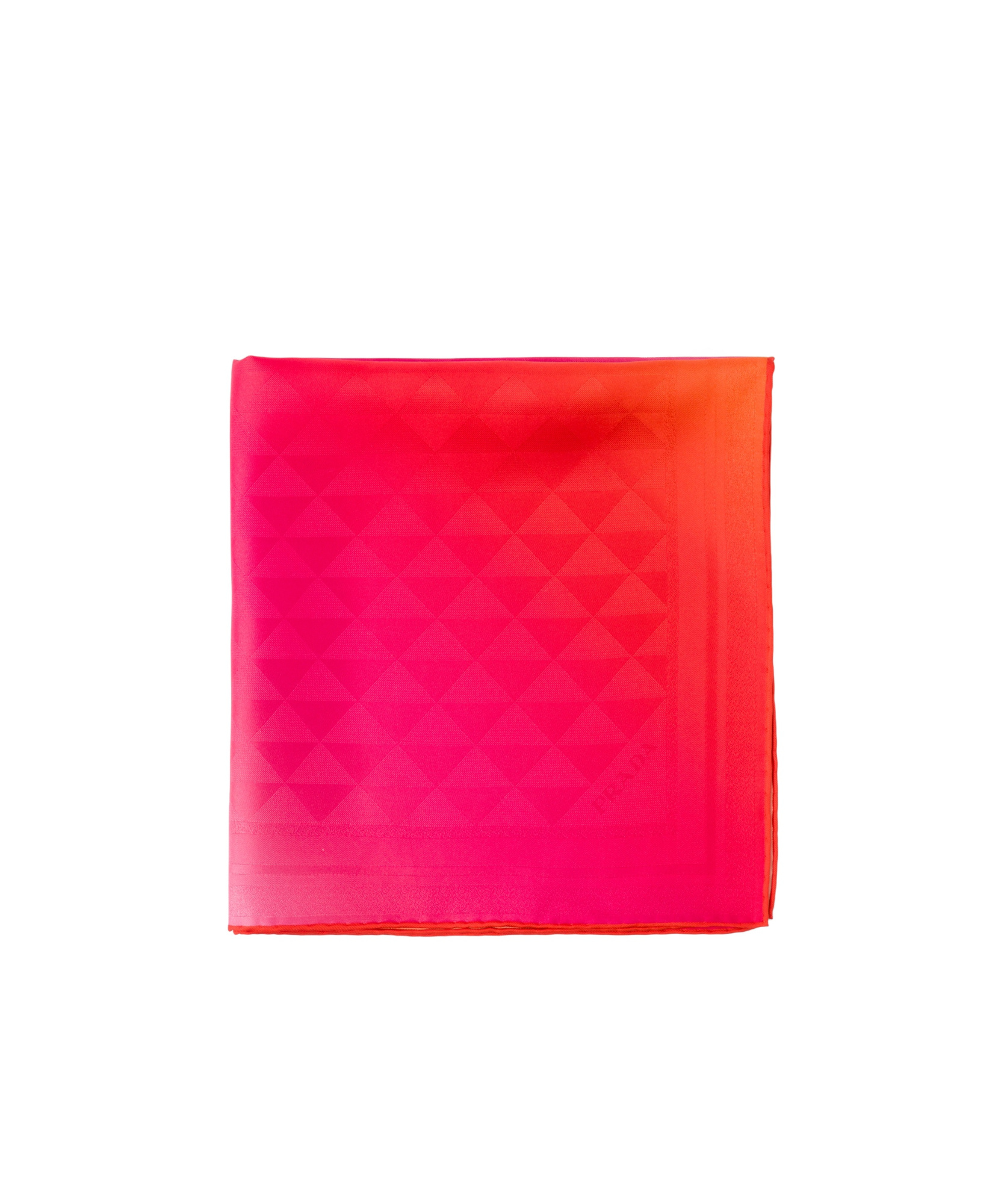 Prada Printed Silk Twill Scarf In Red