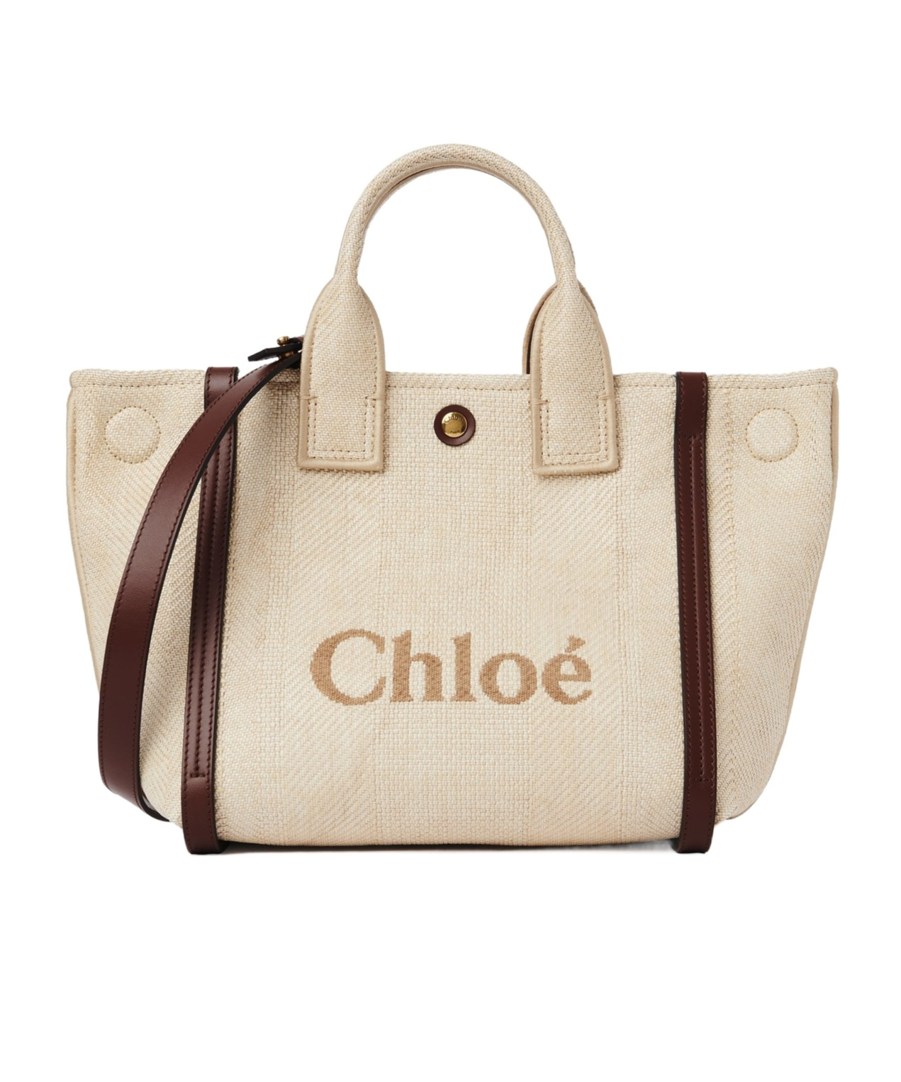 Chloé Carry Tote Bag In Raffia-effect Fibers