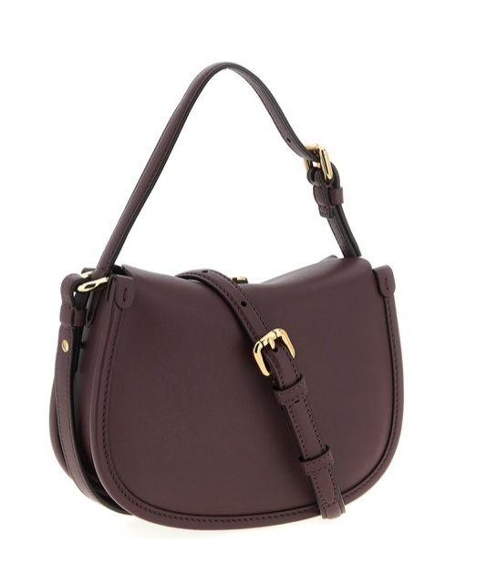Etro Small Crossbody Bag With Adjustable Strap And Buckle Detail In Burgundy