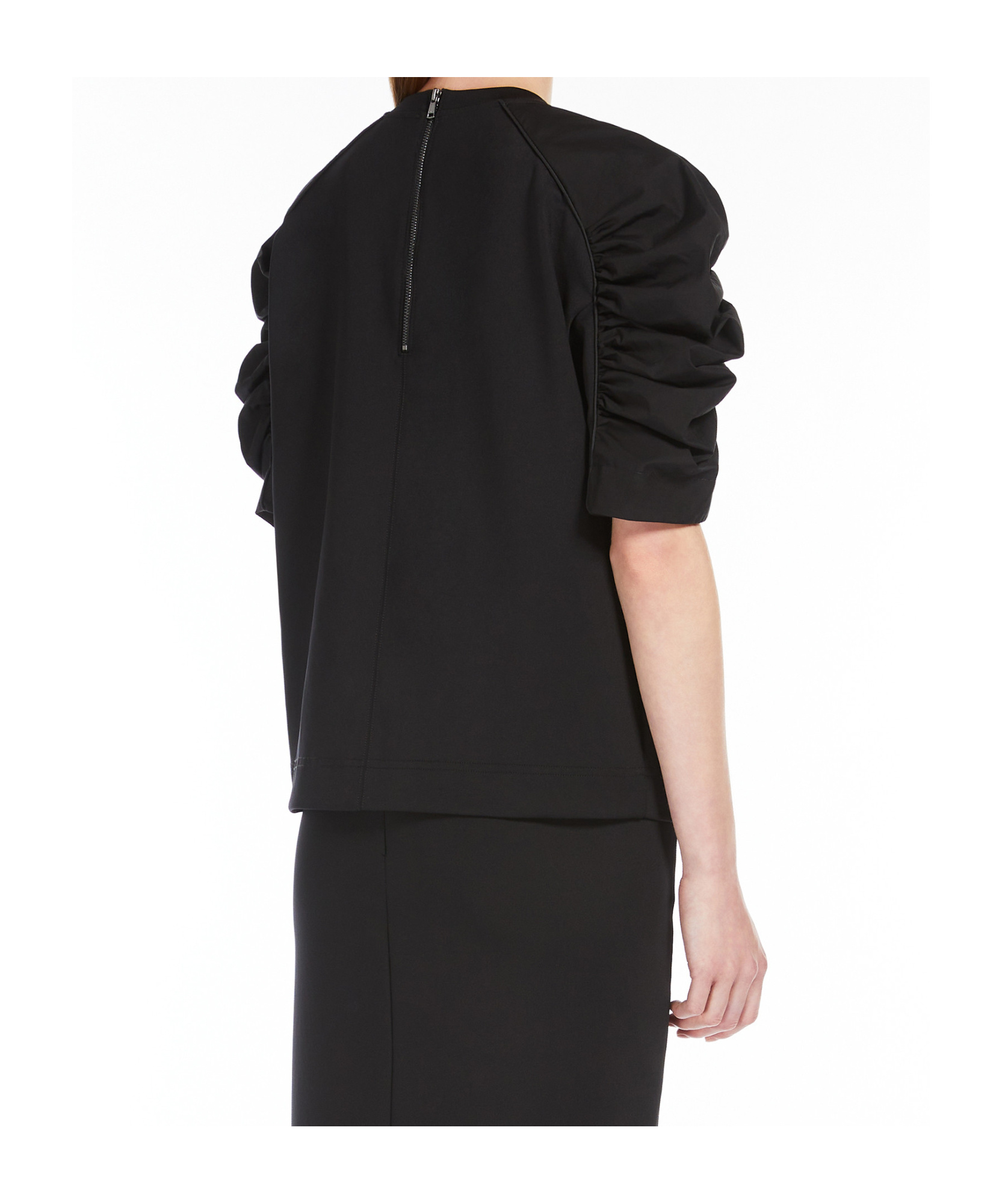 Max Mara Technical-jersey T-shirt In Black