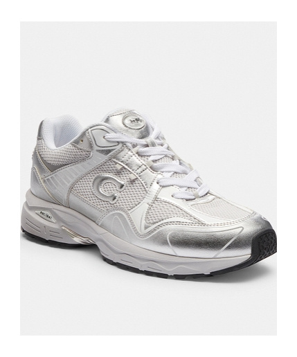 Shop Coach C301 Low-top Panelled Trainers In Gray
