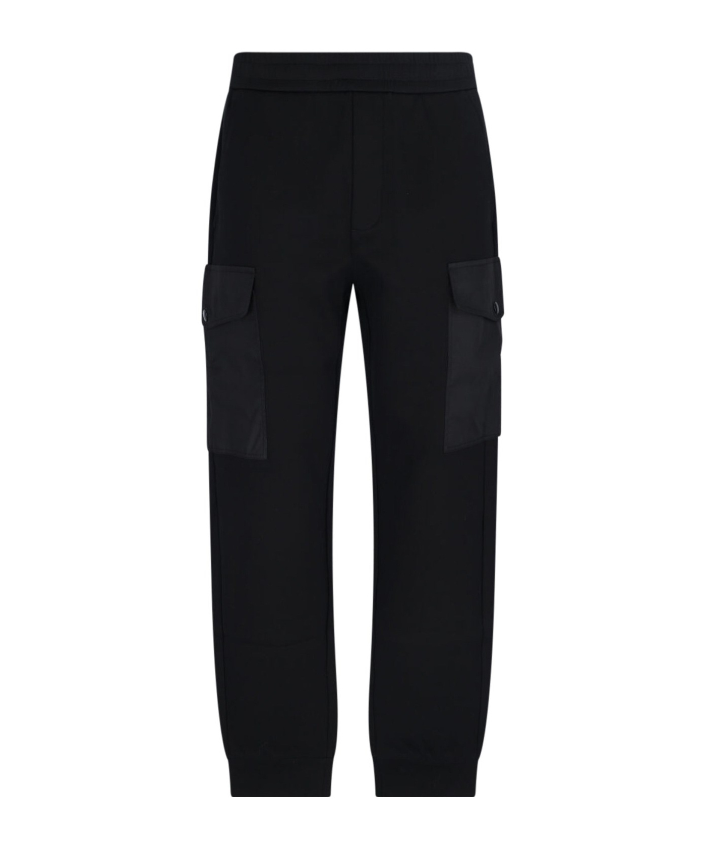 Prada Straight Trousers With Back And Cargo Pockets In Black