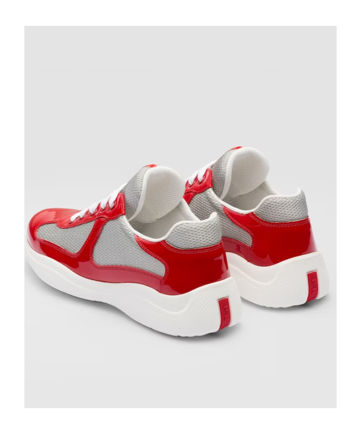 Prada Logo Details Sneakers In Red
