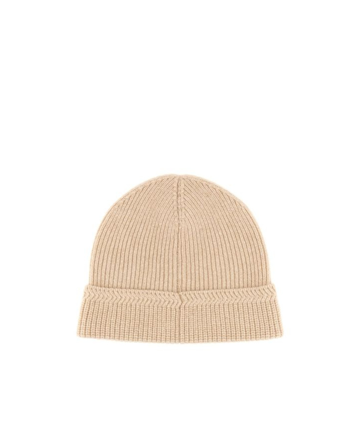 Tom Ford Cashmere Beanie Hat Turn-up Brim In Nude