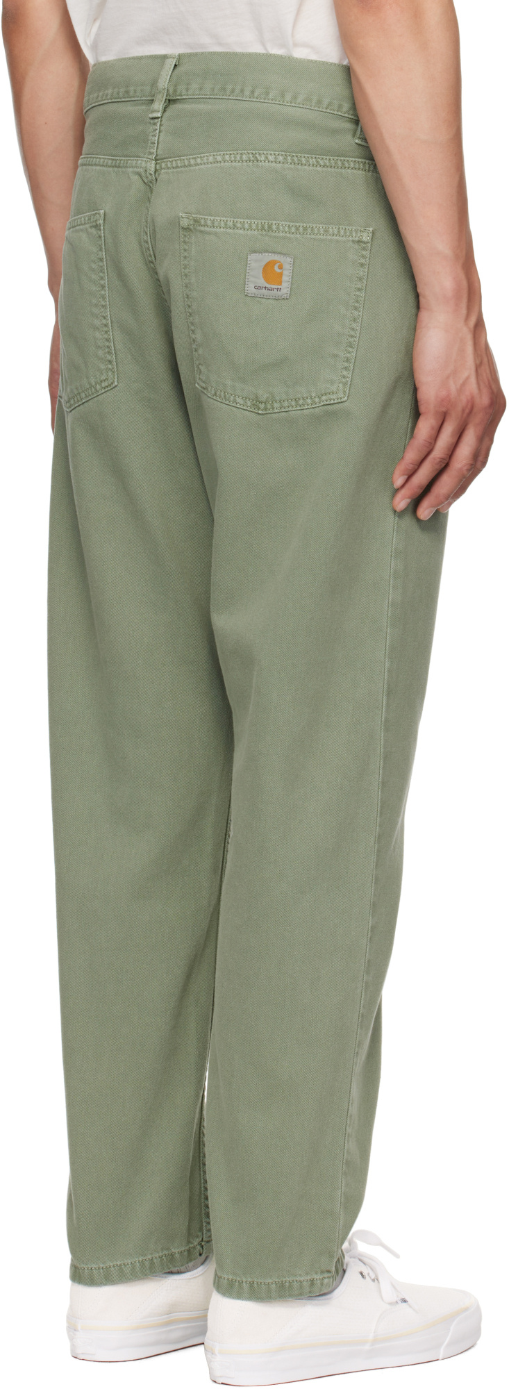 Carhartt Tapered Twill Pants In Green