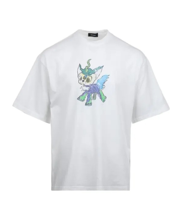 We11 Done Jeff Monster Drawing T-shirt In White