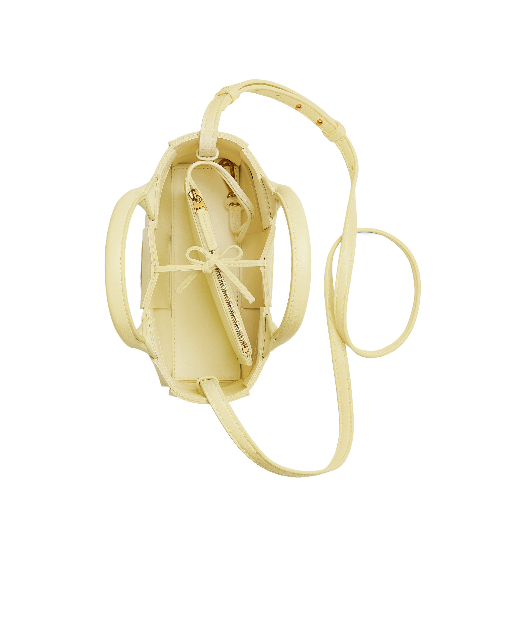 Bottega Veneta Small Arco Leather Tote Bag In Nude