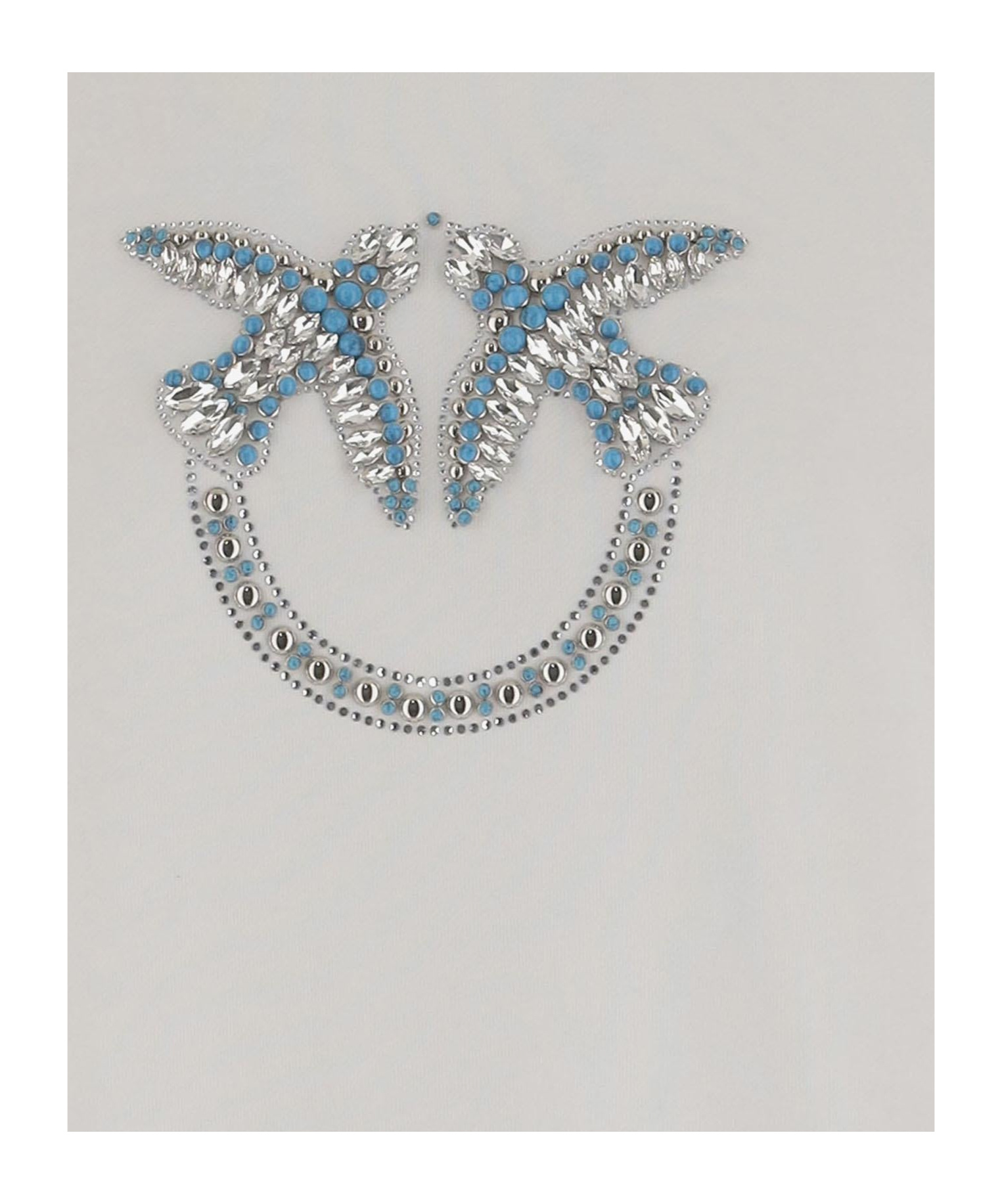 Shop Pinko Stud-embellished Sweatshirt In White