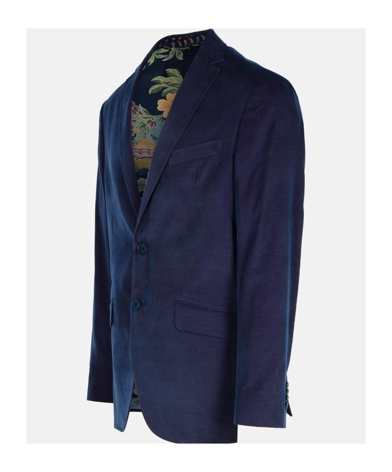 Etro Single-breasted Velvet Blazer In Black
