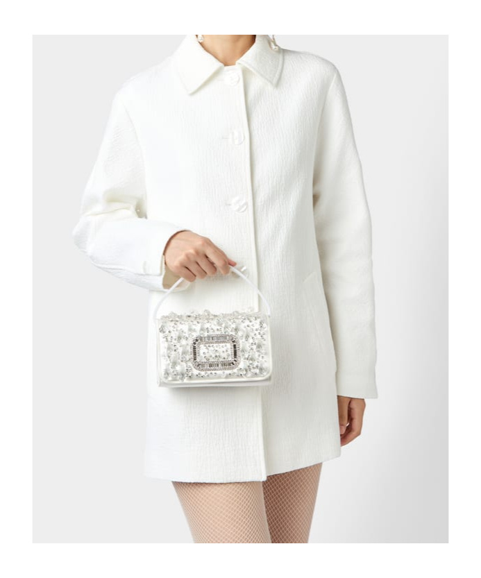 Roger Vivier Pilgrim Extra-small Shoulder Bag In Cream