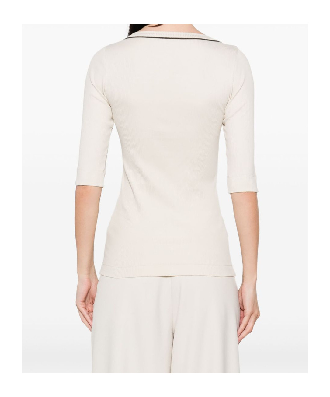 Brunello Cucinelli V-neck T-shirt In White