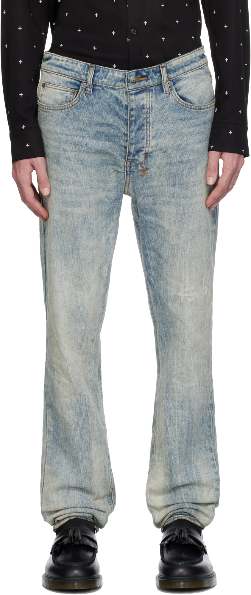 KSUBI DENIM TROUSERS WITH BELT LOOPS