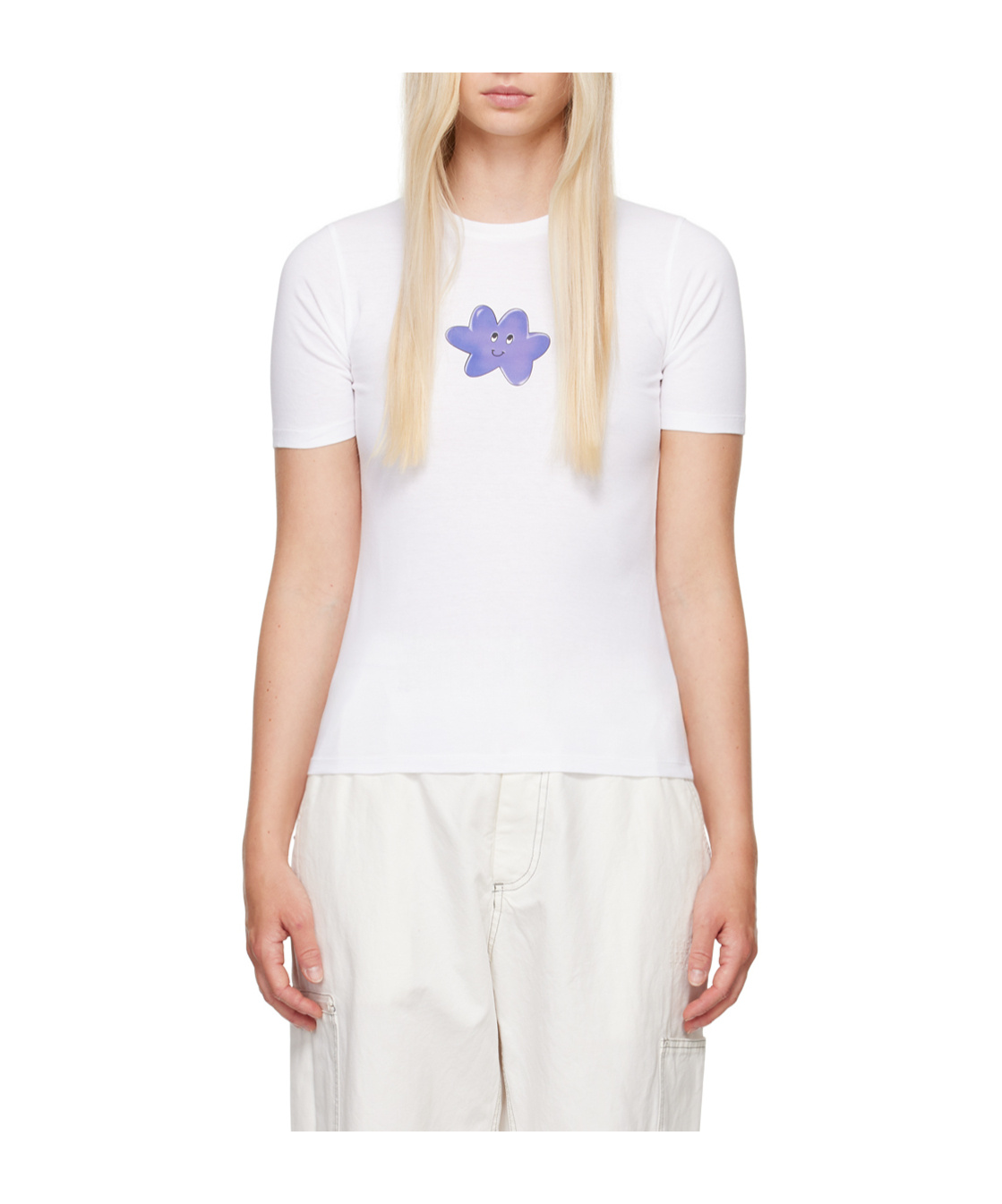 Mm6 Maison Margiela White Graphic T-shirt In White