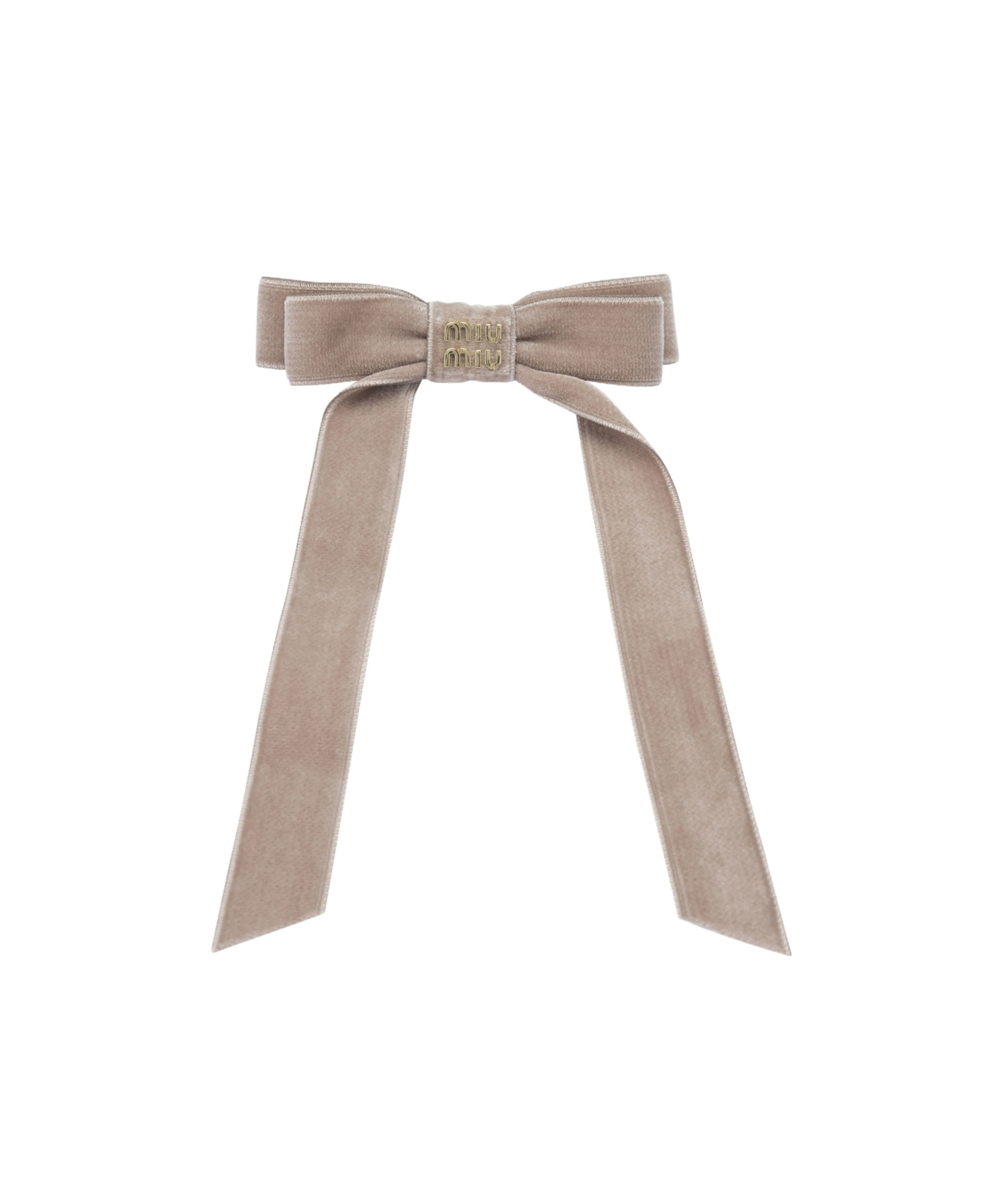 Miu Miu Logo Hair Accessories In Gray