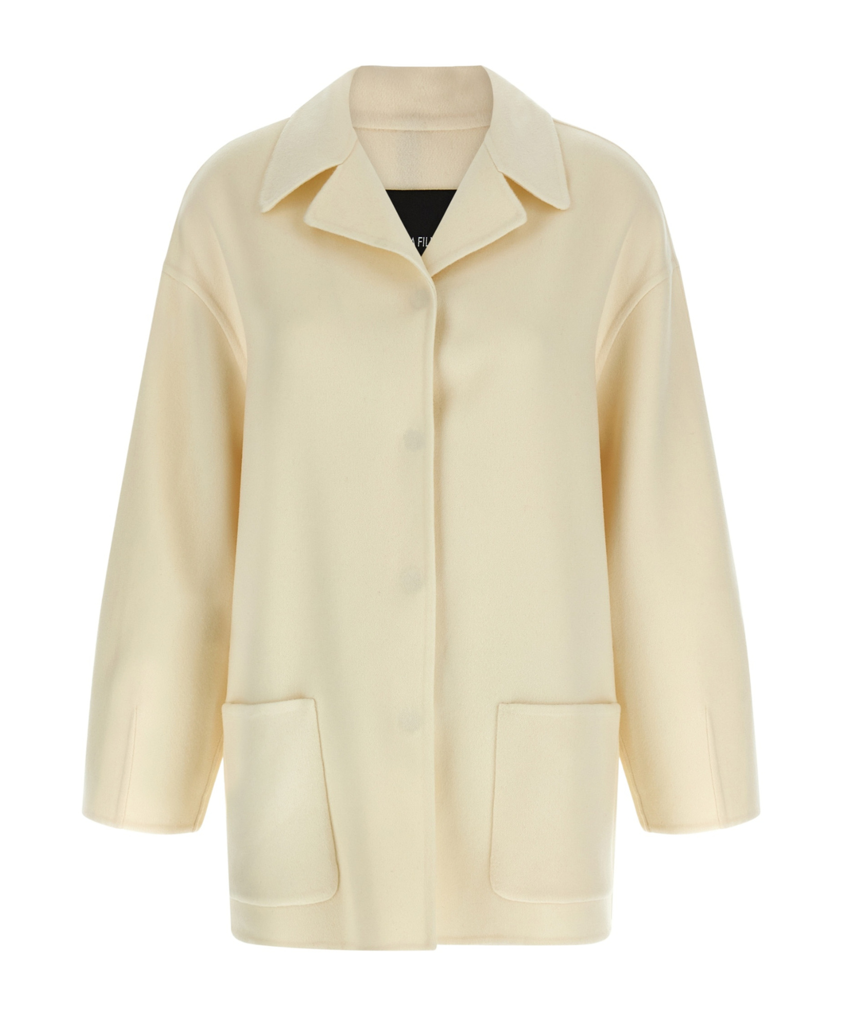 Fabiana Filippi Luxurious Cashmere Outerwear Featuring Collar In Brown
