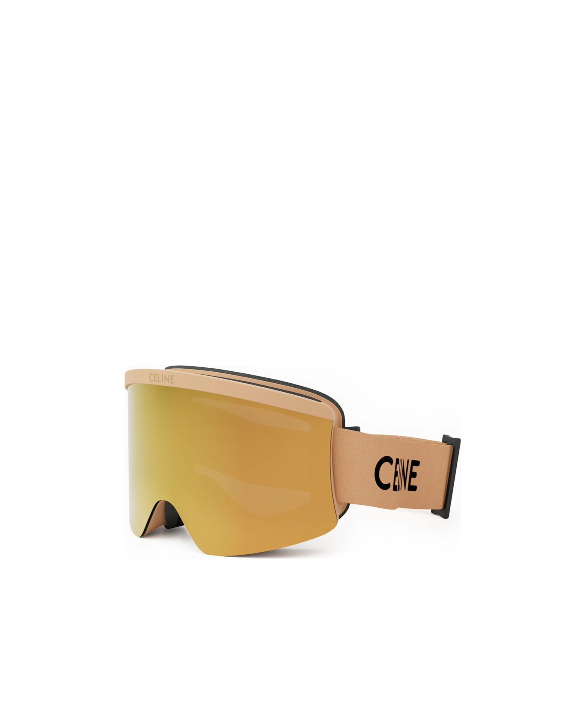 Celine Monochrome Logo-print Ski Goggles In Yellow