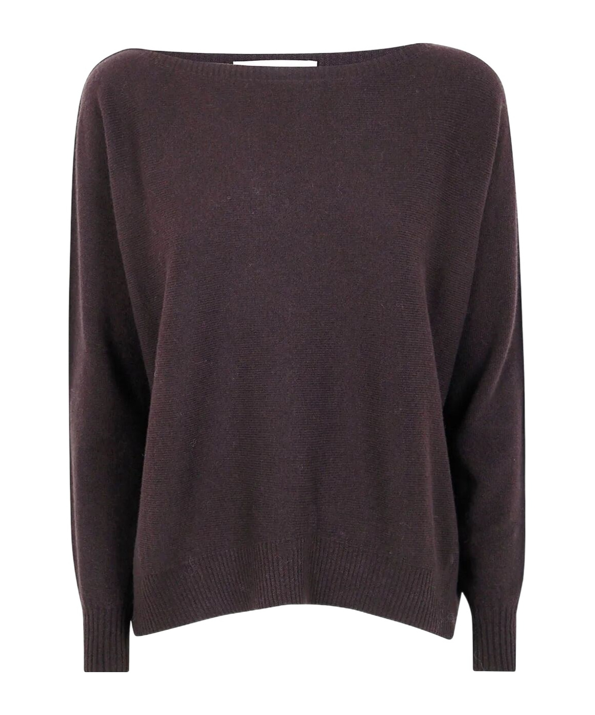 D Exterior D.exterior Cashmere Merinos Oversized Boatneck Sweater In Brown