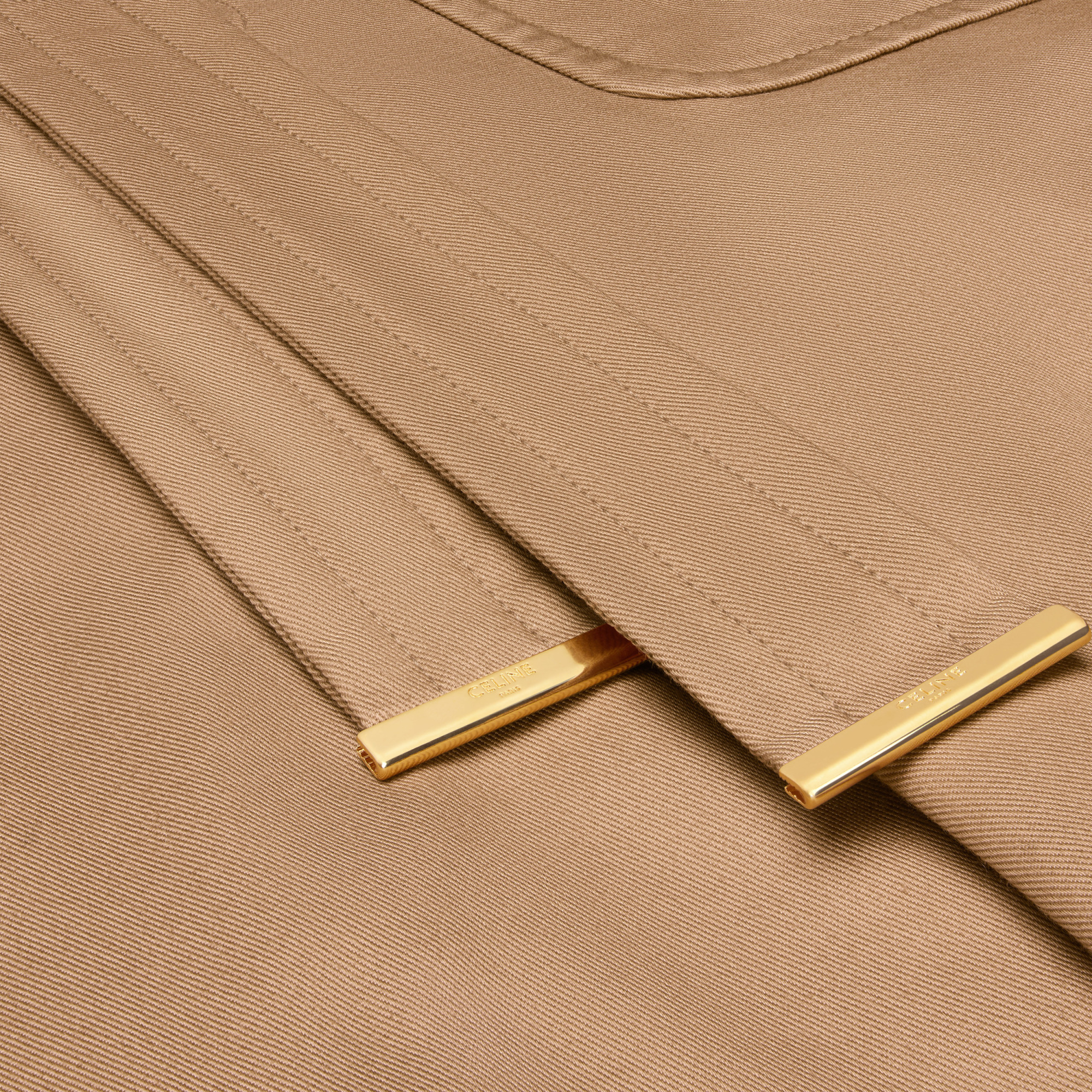 Celine Taillat Cotton Twill Pants In Caramel Color