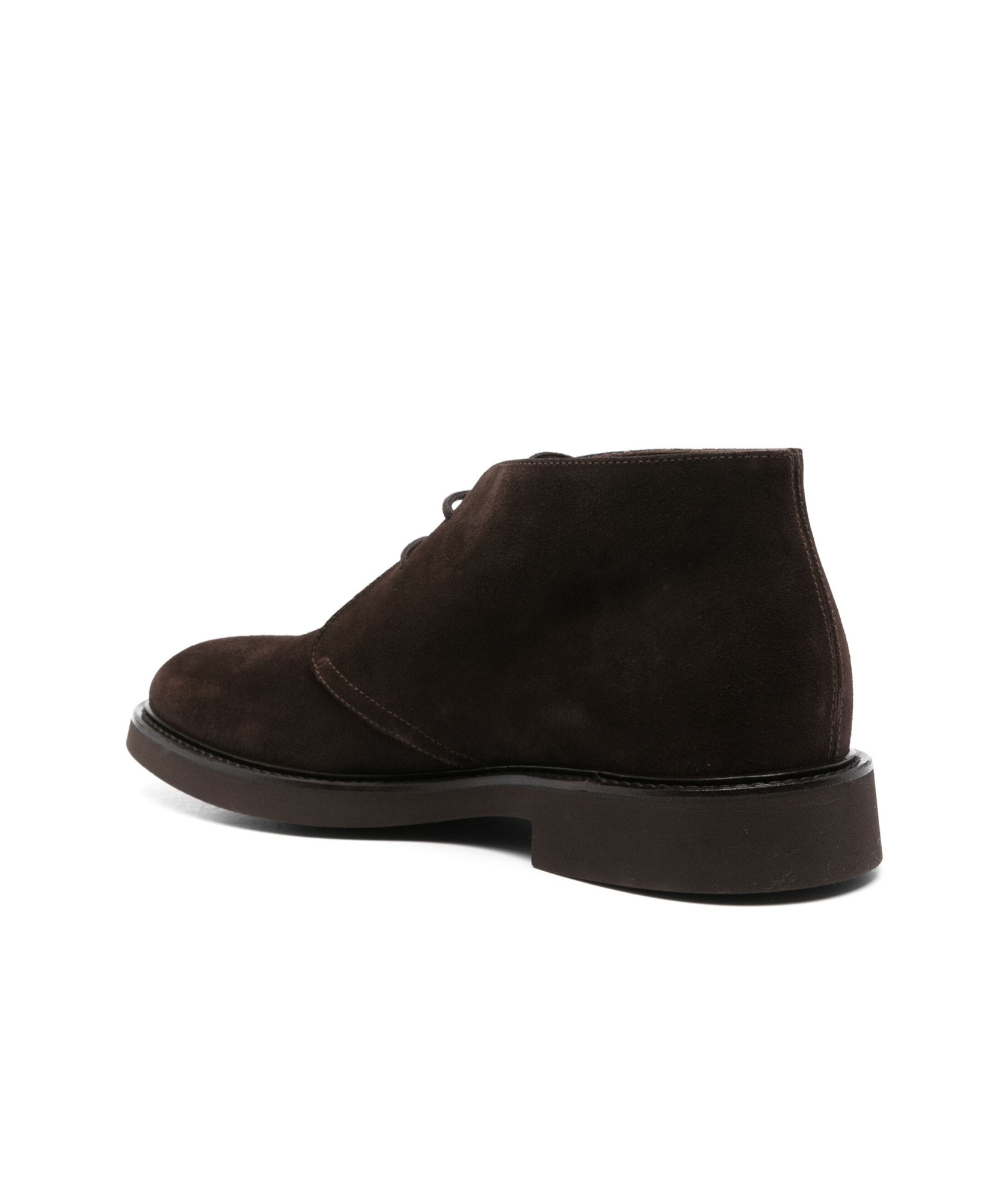 Doucal's Man Ankle Boots Dark Brown Size 12 Leather In Black
