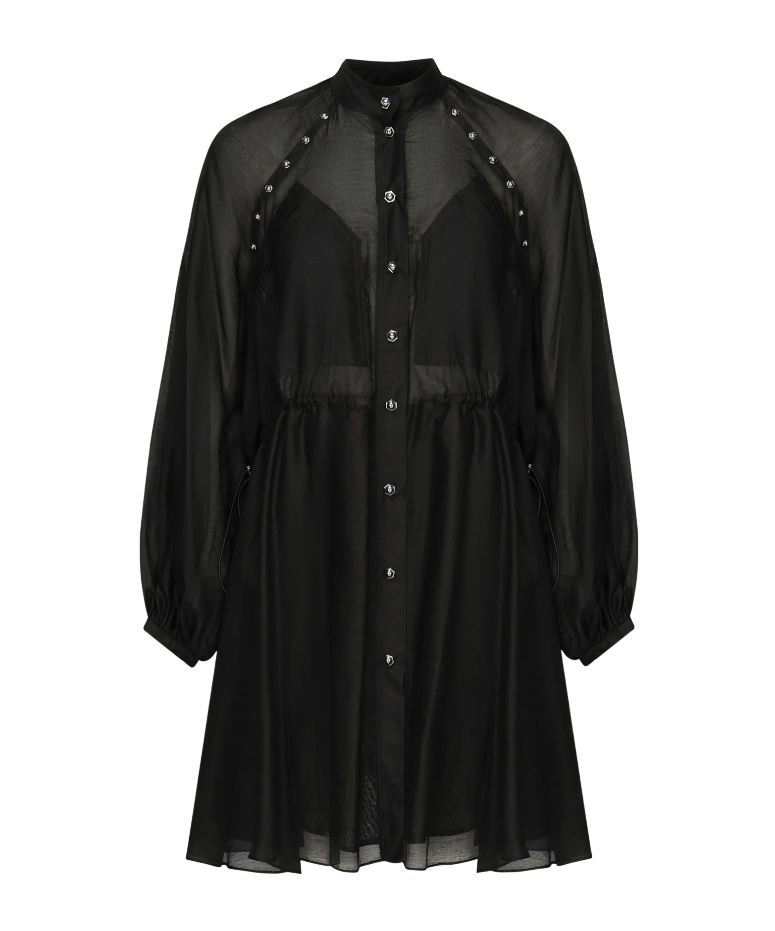 Pinko Skull-embellished Mini Dress In Black