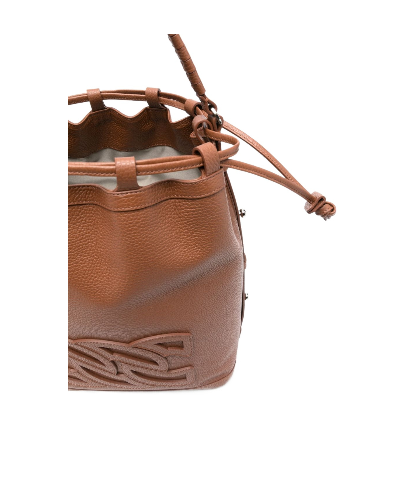 Casadei Voyage Leather Bucket Bag In Brown