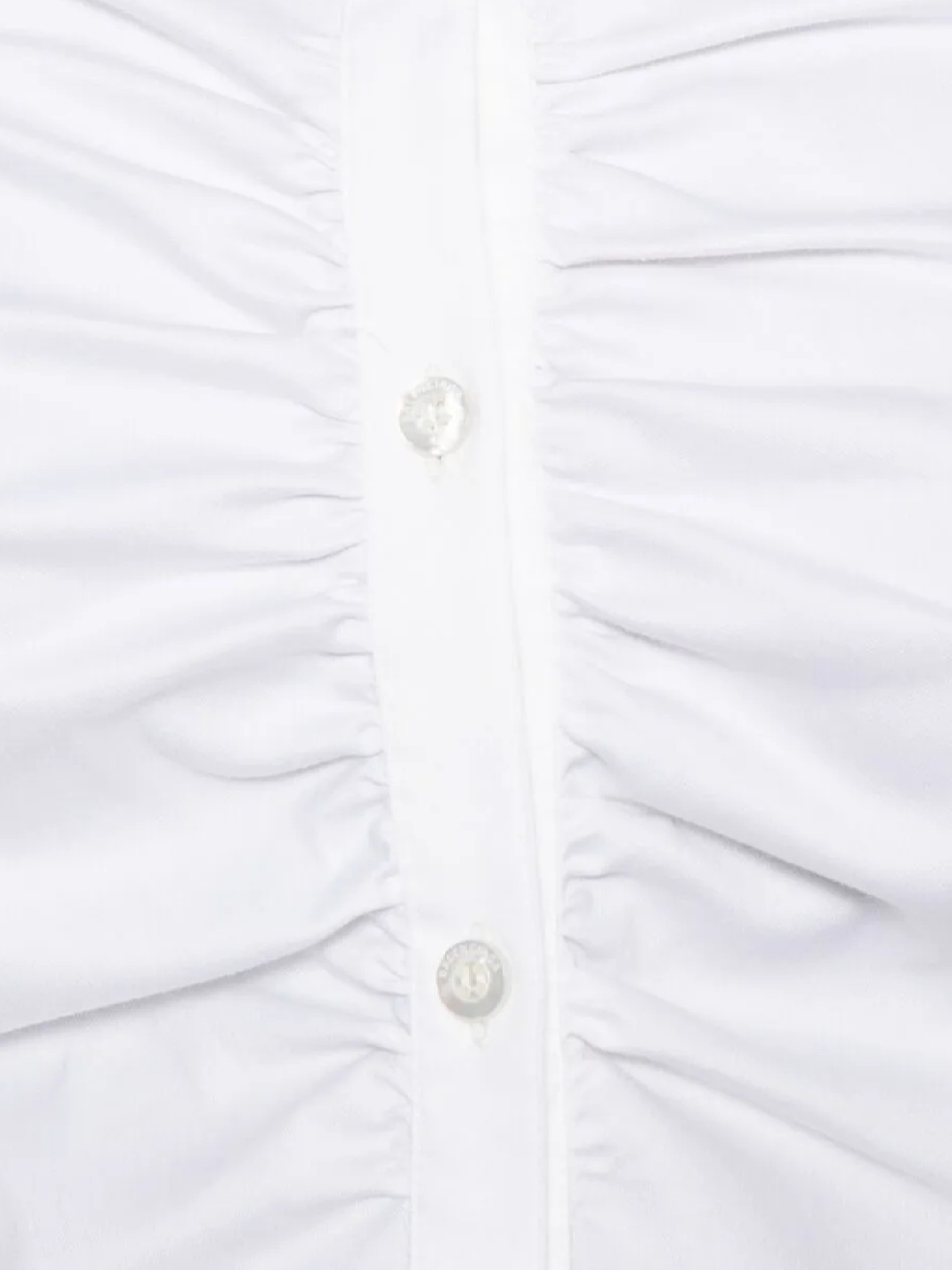 Balenciaga Ruched Long-sleeve Shirt In Gold