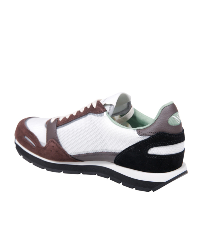 Emporio Armani Lace-up Low-cut Casual Shoes In White