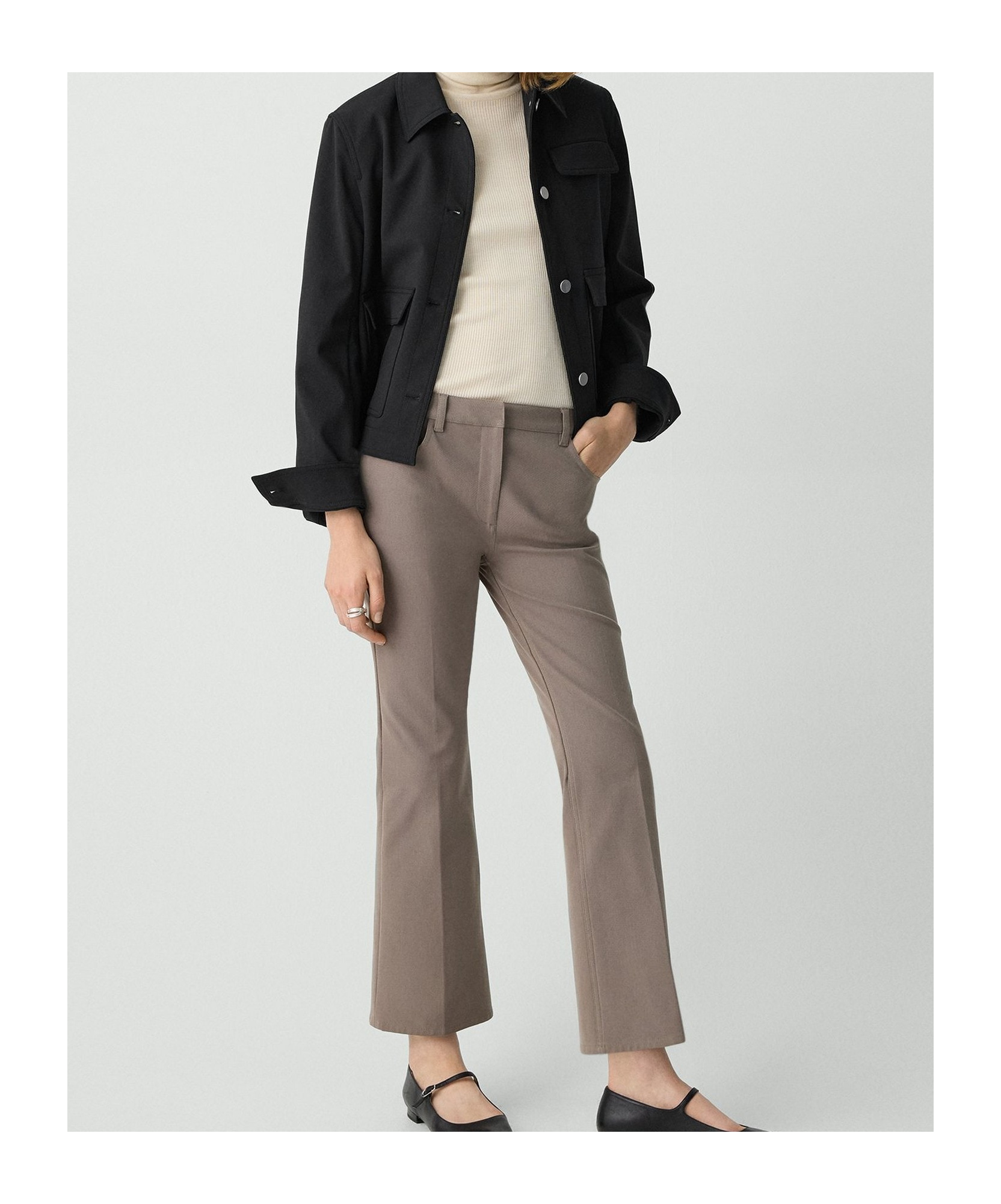 Theory 5-pocket Kick Trousers In Stretch Cotton In Gray