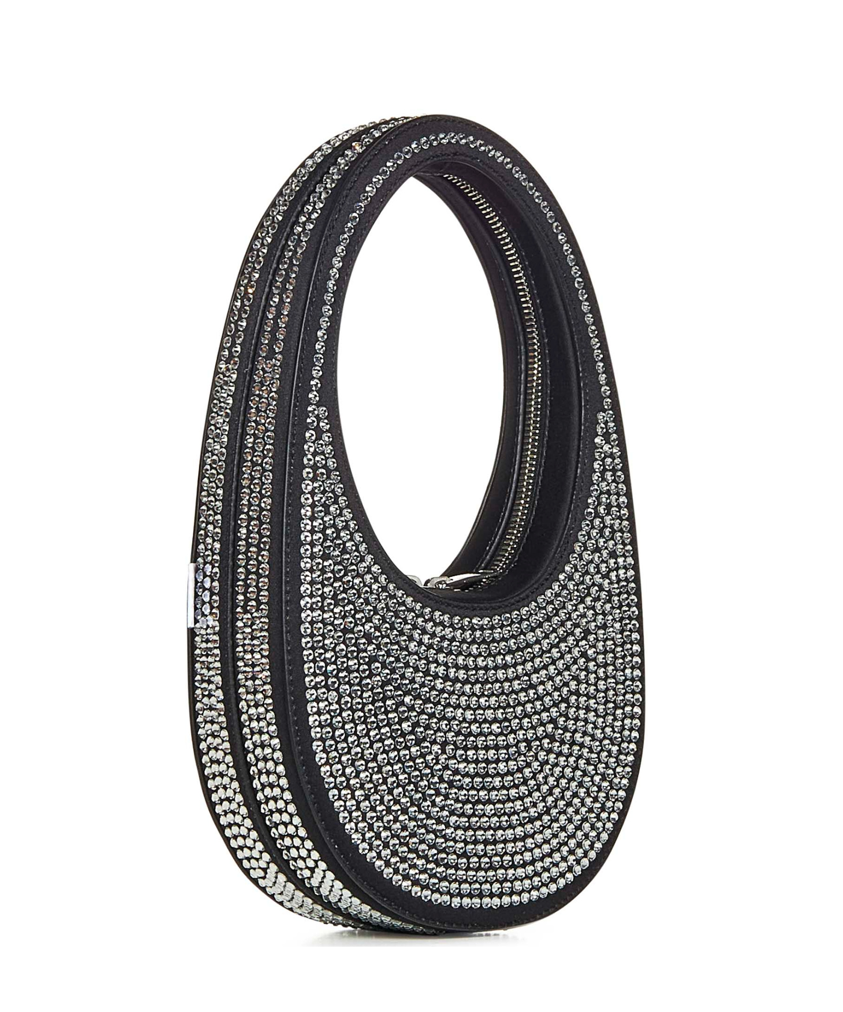 Coperni Mini Swipe Embellished Top Handle Bag In Black