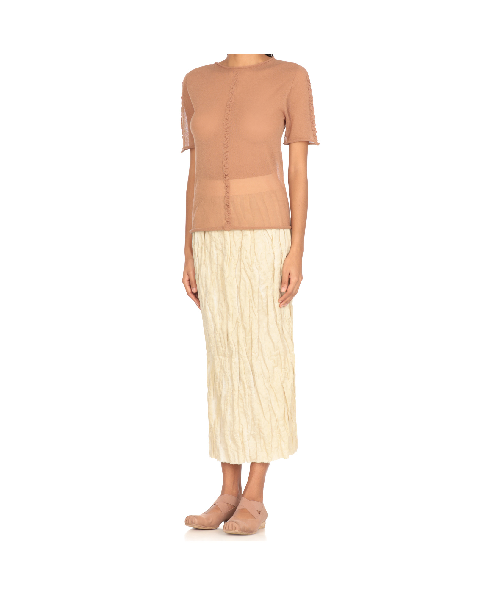 Uma Wang Semi-sheer T-shirt In Rose