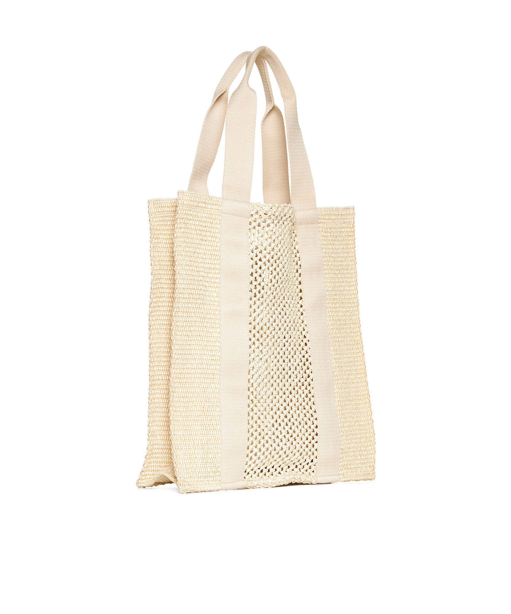 Isabel Marant Aruba Small Beige Raffia Handbag In White