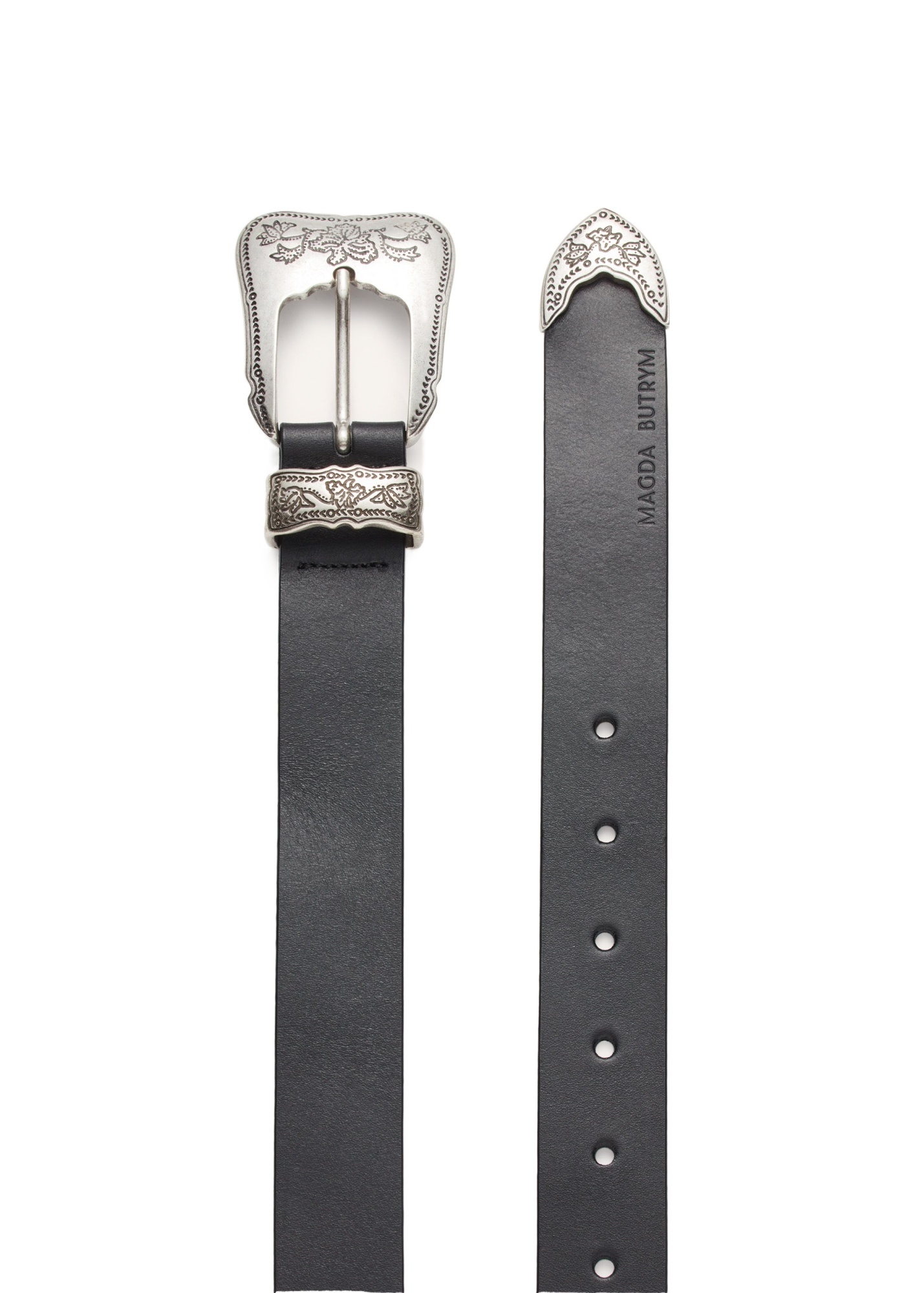 Magda Butrym Flower Carving Belt Belt In Black