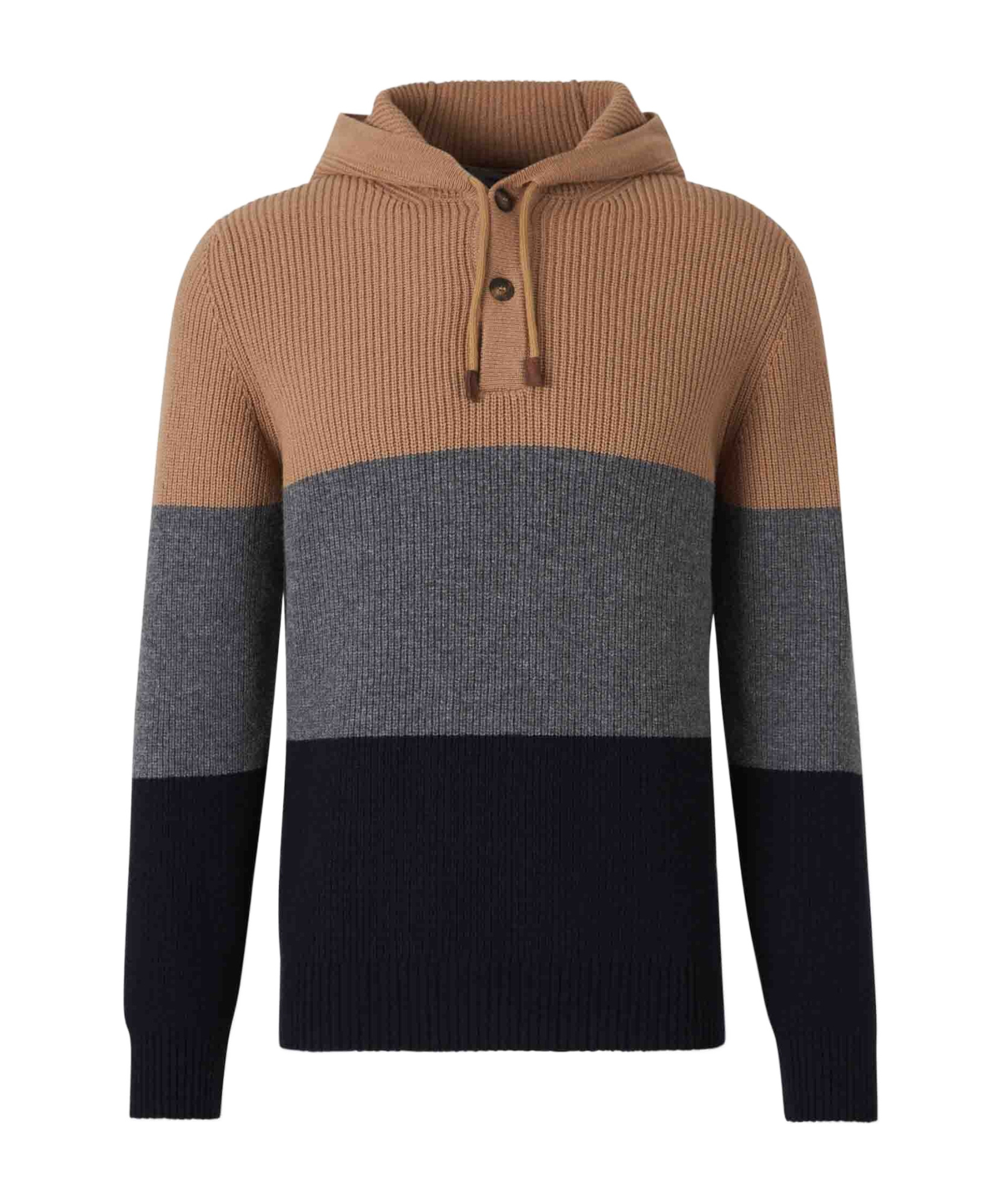 Gran Sasso Hoodie In Geelong Stripes Hoodie In Black