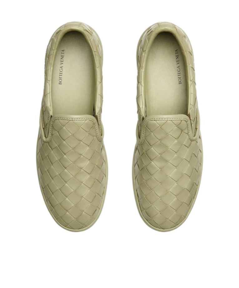 Bottega Veneta Sawyer Intrecciato Leather Sneakers In Nude