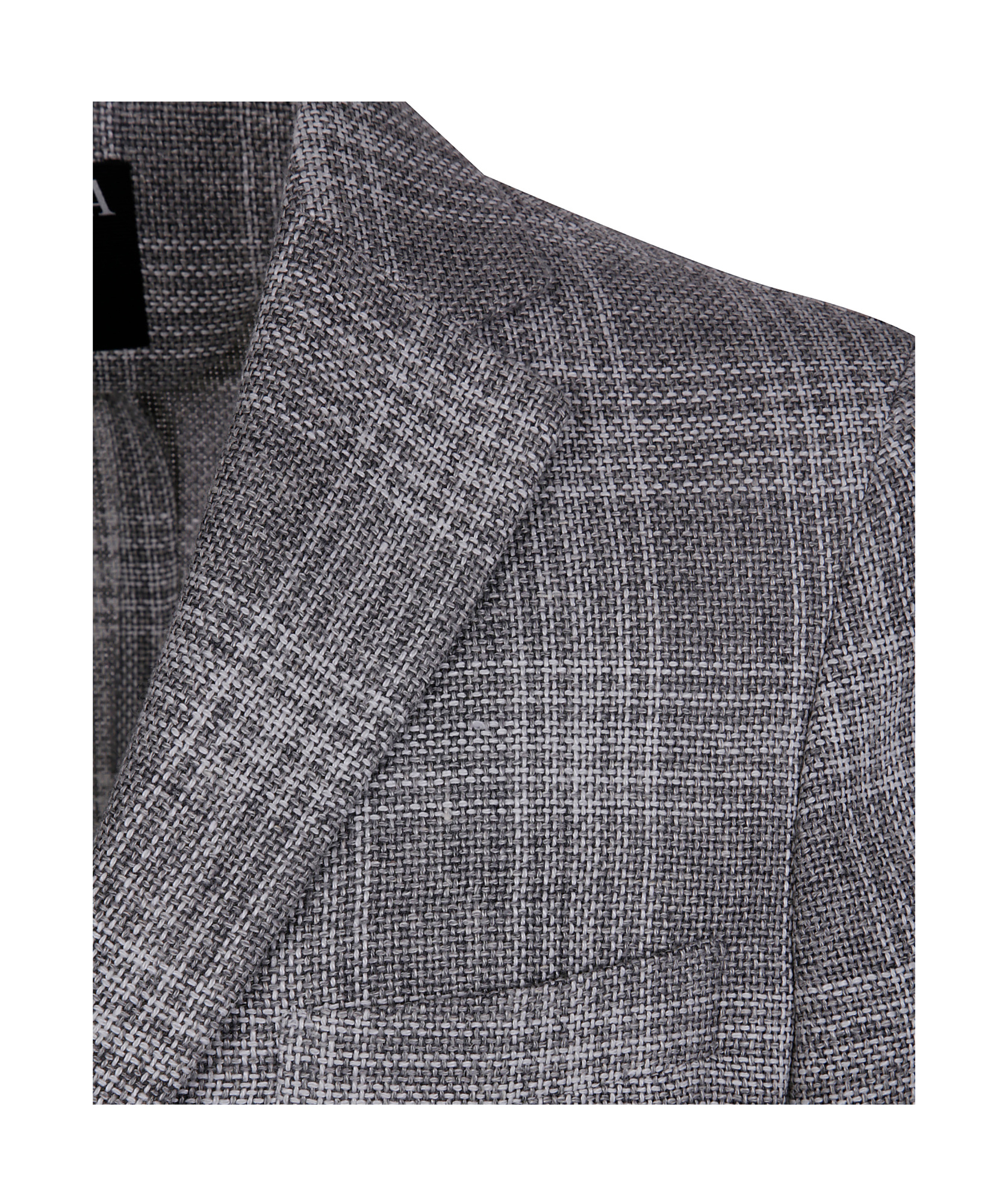 Shop Zegna Check-pattern Blazer In Gray