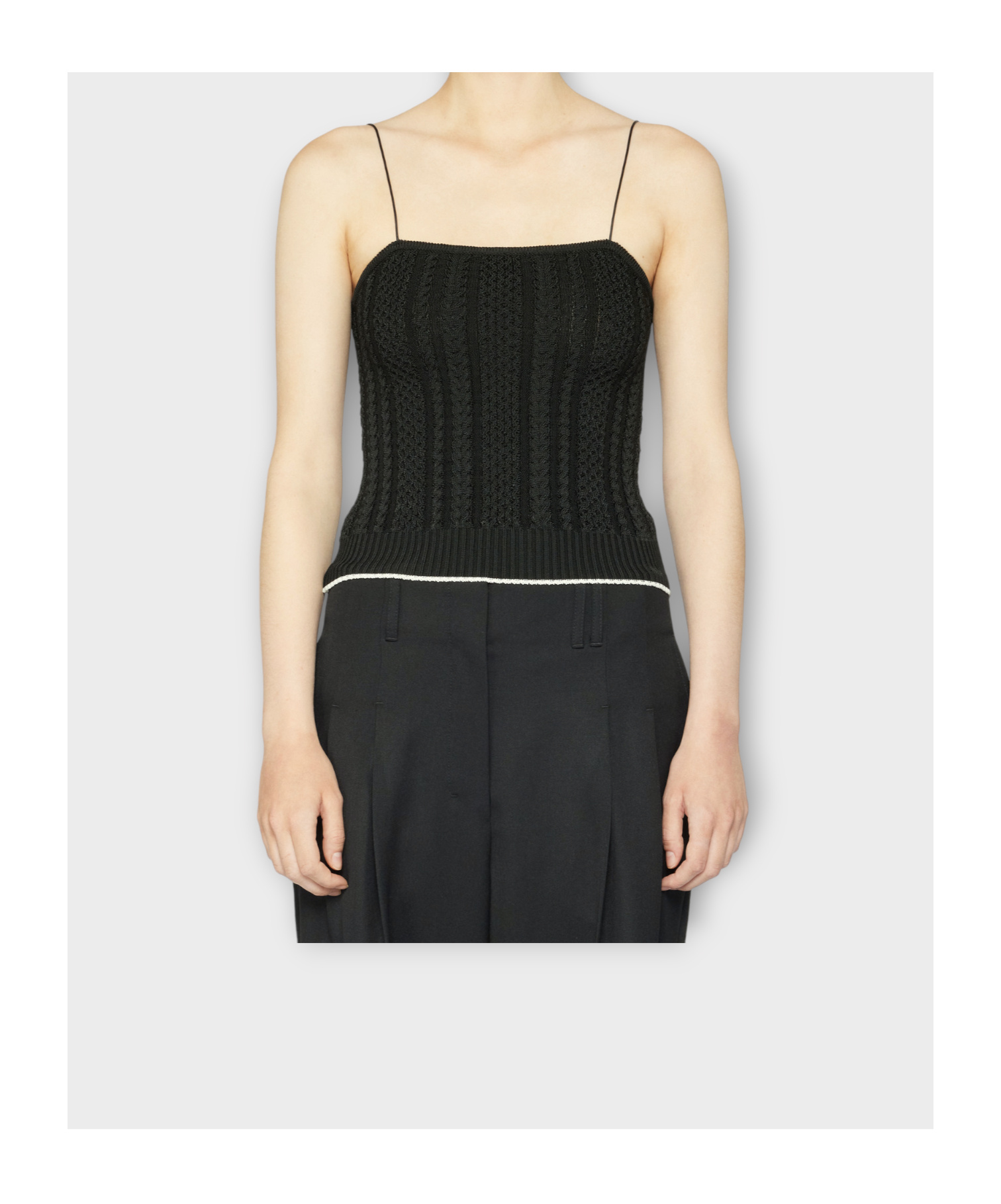 Jacquemus Rib Detail Vest In Black